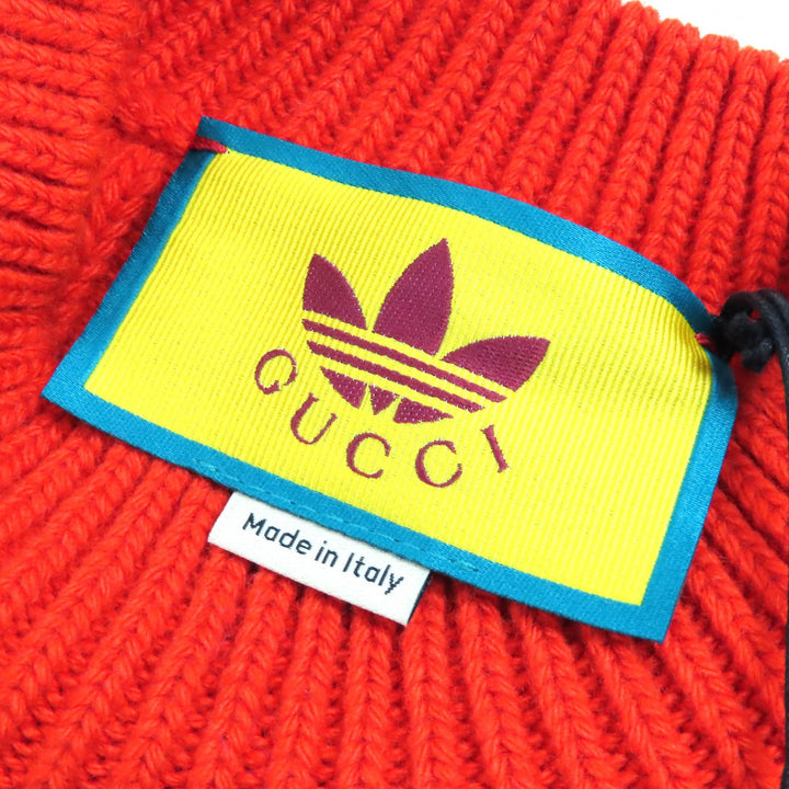 Pristine GUCCI×adidas knit Interlocking G Web Line Sweater mens XS 717722