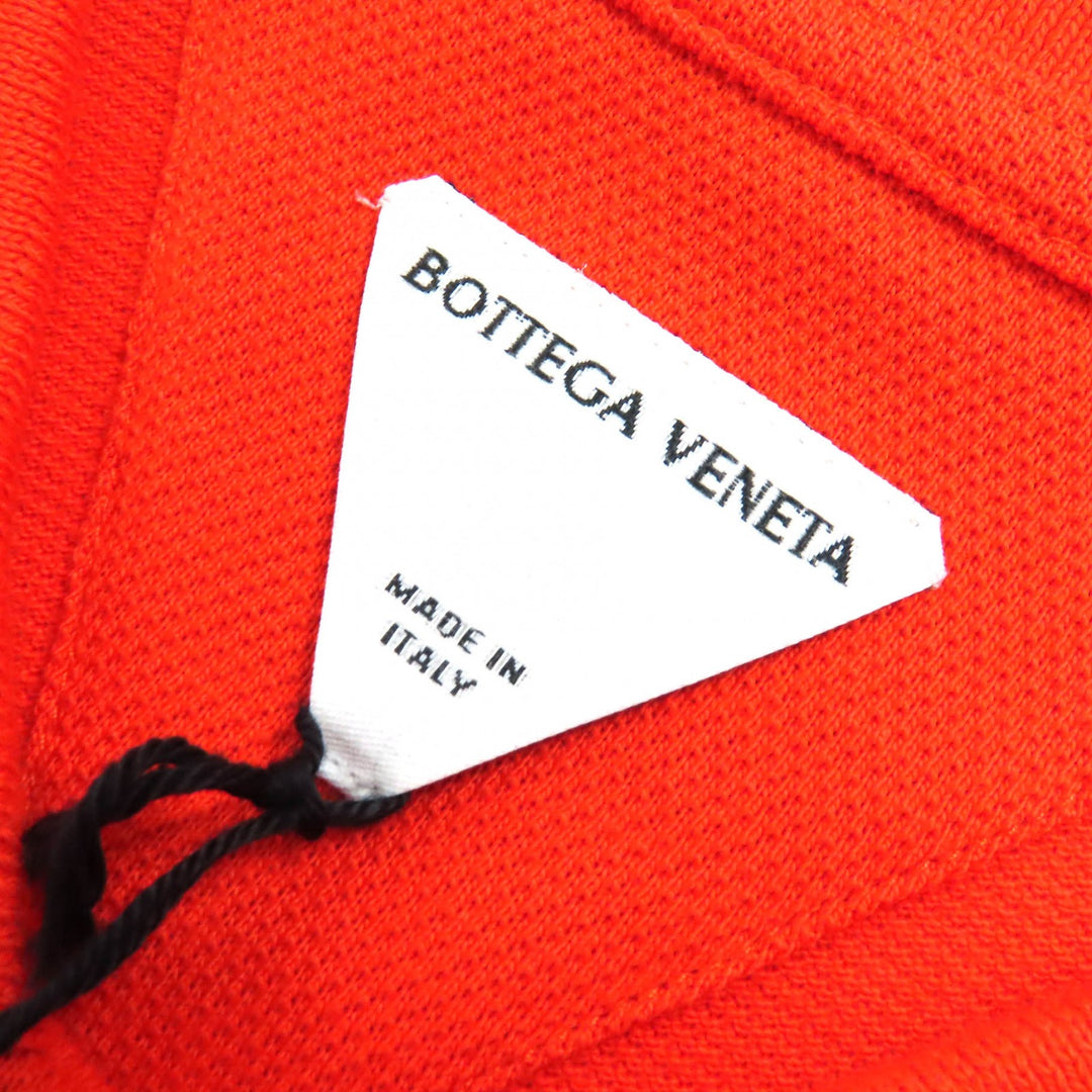 Pristine BOTTEGAVENETA Short sleeve polo shirt Logoembroidery Orange cotton