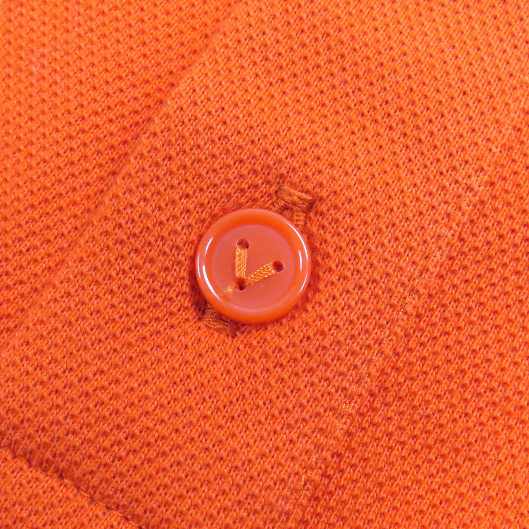 Pristine BOTTEGAVENETA Short sleeve polo shirt Logoembroidery Orange cotton