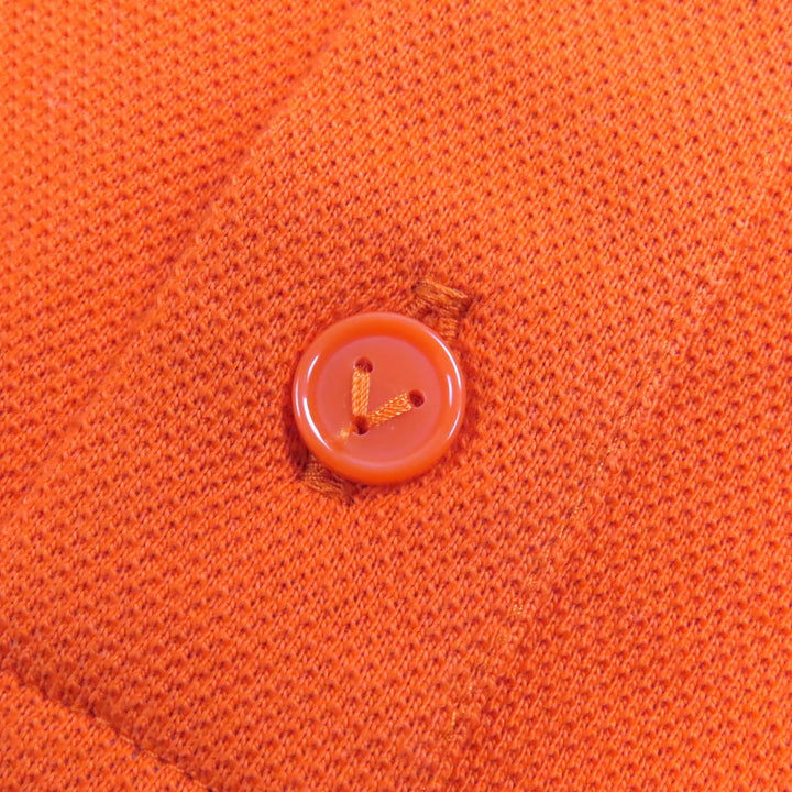 Pristine BOTTEGAVENETA Short sleeve polo shirt Logoembroidery Orange cotton