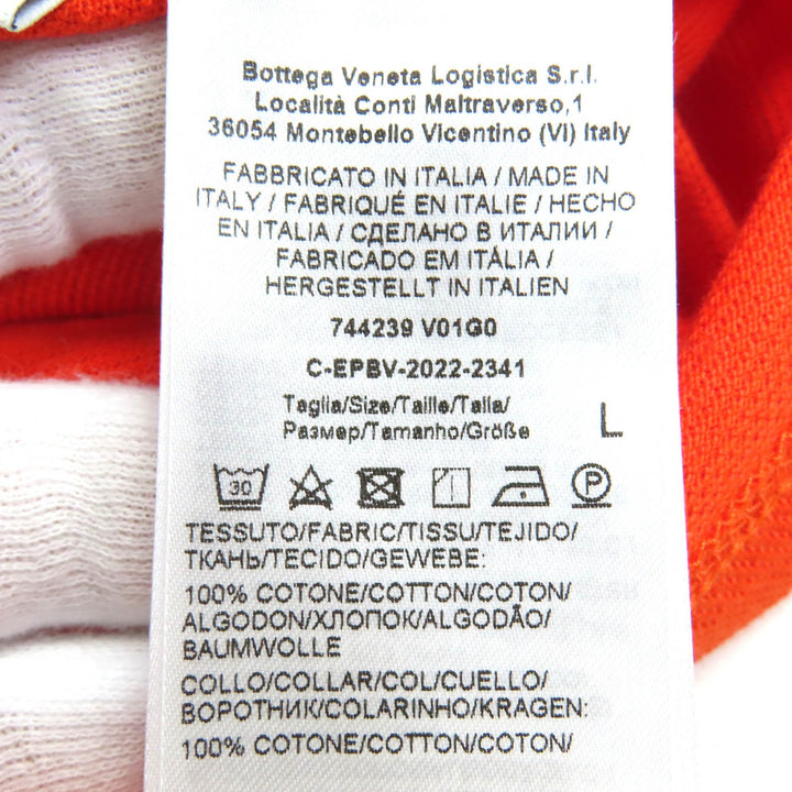Pristine BOTTEGAVENETA Short sleeve polo shirt Logoembroidery Orange cotton