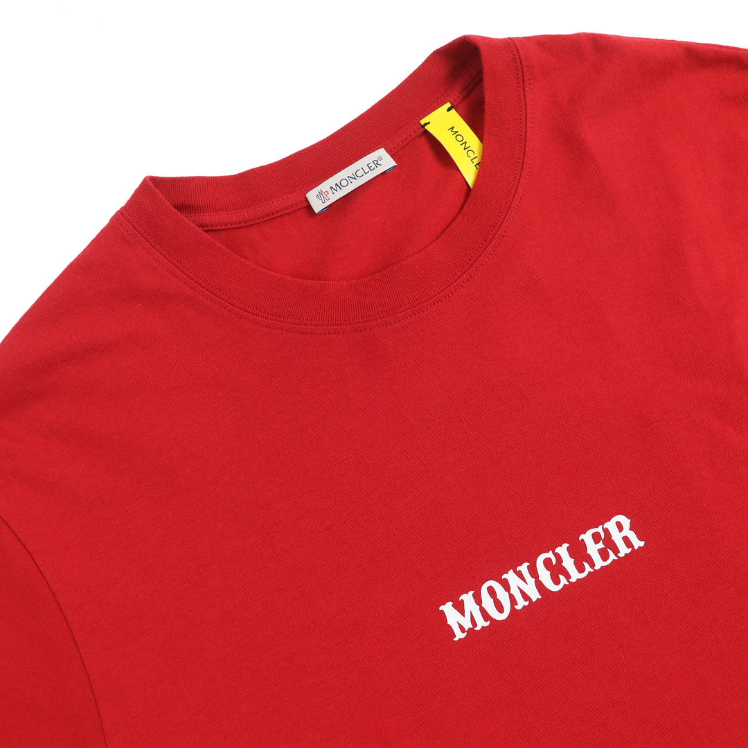 Pristine MONCLER GENIUS 7 FRAGMENT Short sleeve T-shirt logo print crew neck S