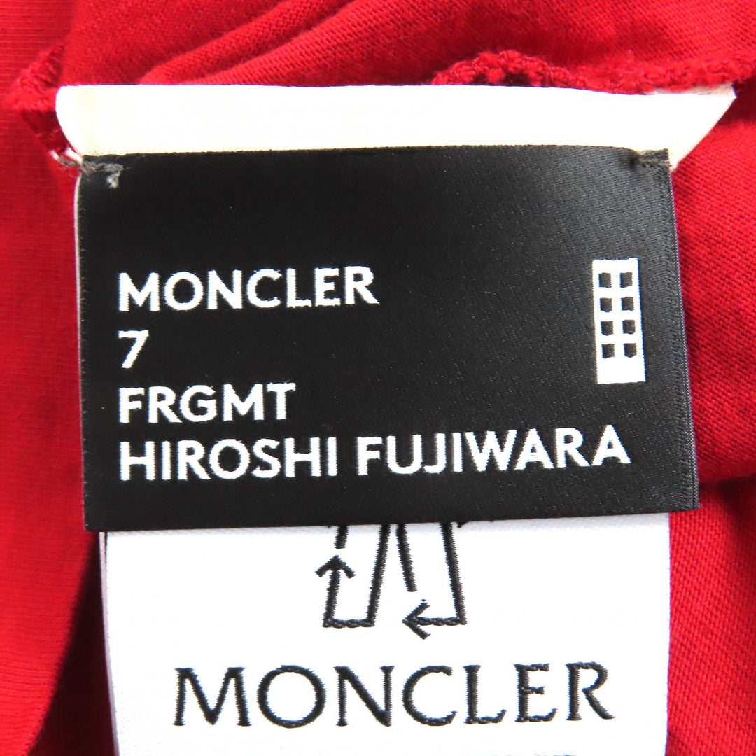 Pristine MONCLER GENIUS 7 FRAGMENT Short sleeve T-shirt logo print crew neck S