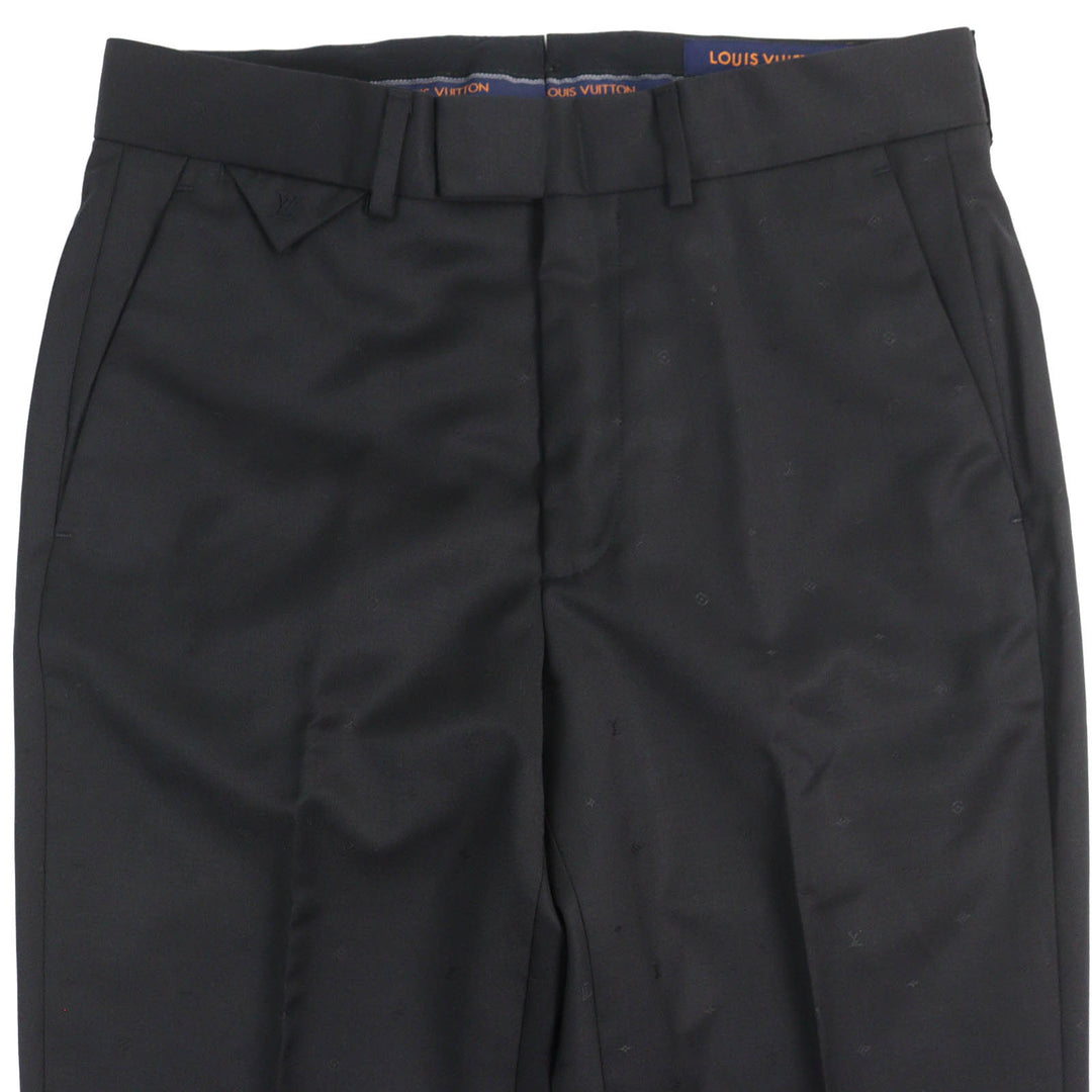 Pristine LOUIS VUITTON Pants Mini cigarette pants slacks unfinished hem black wool