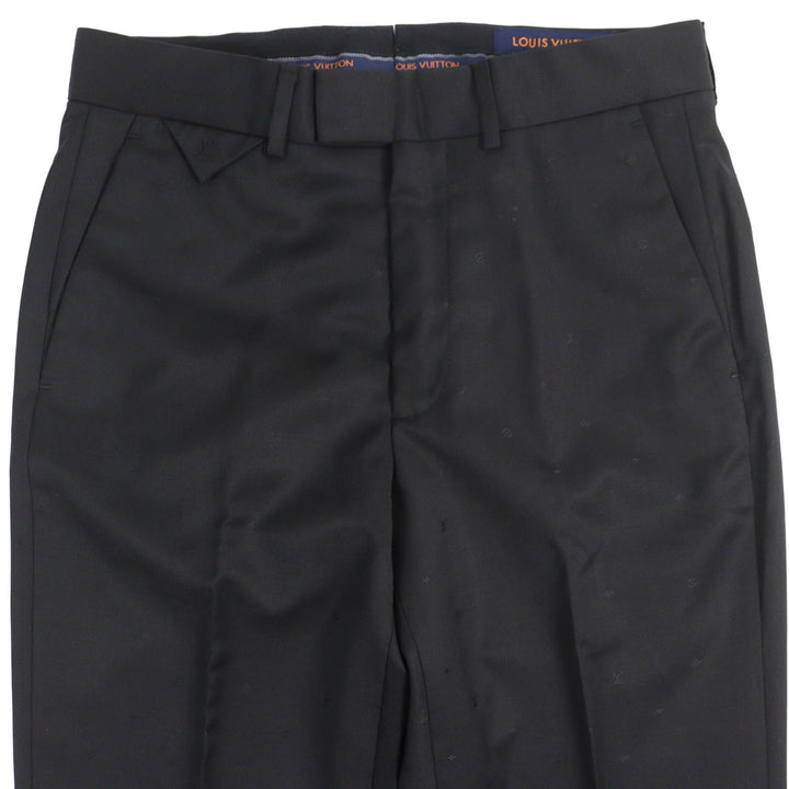 Pristine LOUIS VUITTON Pants Mini cigarette pants slacks unfinished hem black wool