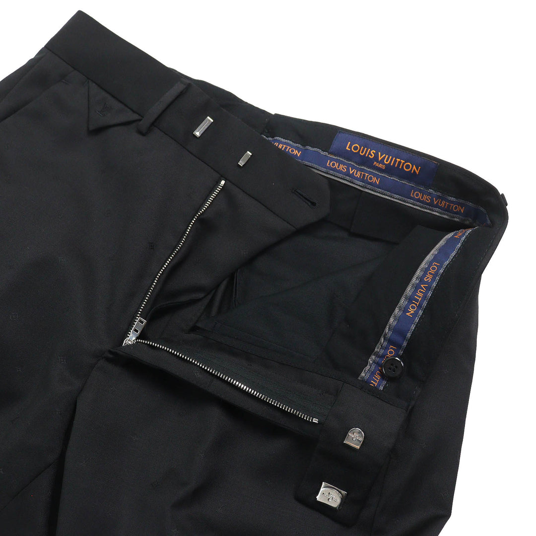 Pristine LOUIS VUITTON Pants Mini cigarette pants slacks unfinished hem black wool