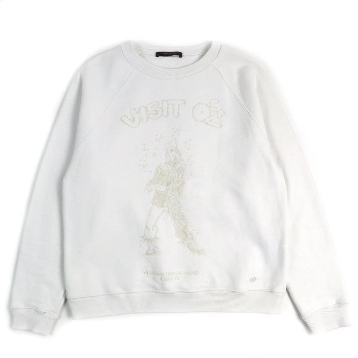 Excellent LOUIS VUITTON sweat Wizard of Oz LV Circle Logo Metal White Ivory cotton