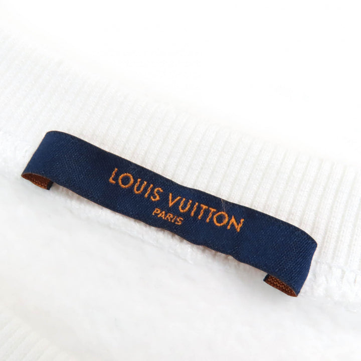 Excellent LOUIS VUITTON sweat Wizard of Oz LV Circle Logo Metal White Ivory