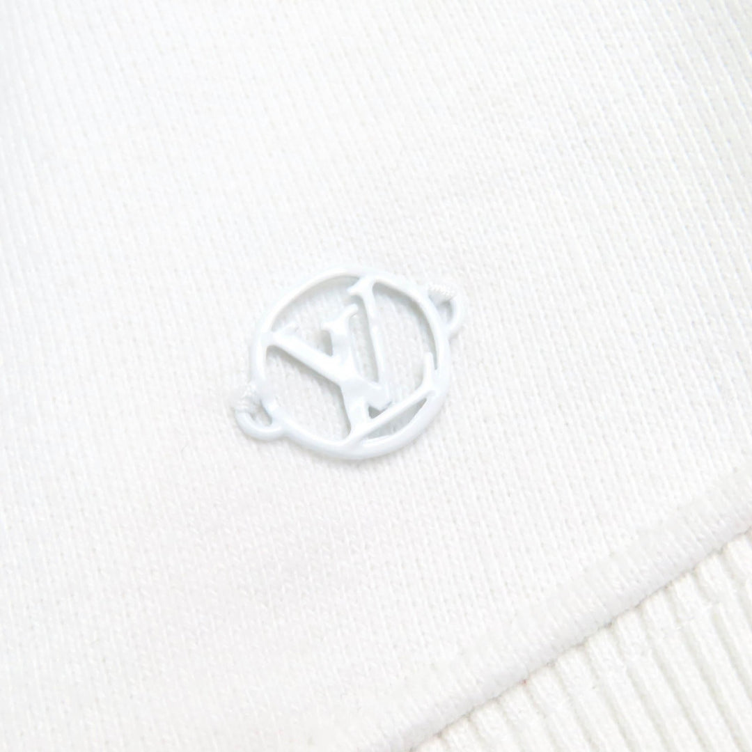 Excellent LOUIS VUITTON sweat Wizard of Oz LV Circle Logo Metal White Ivory cotton