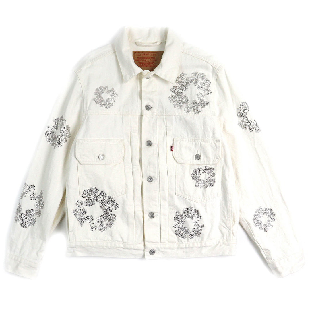 Discounted Great LEVI S DENIM TEARS Denim Jacket TYPE2 BUSTDOWN JACKET Swarovski off white mens M