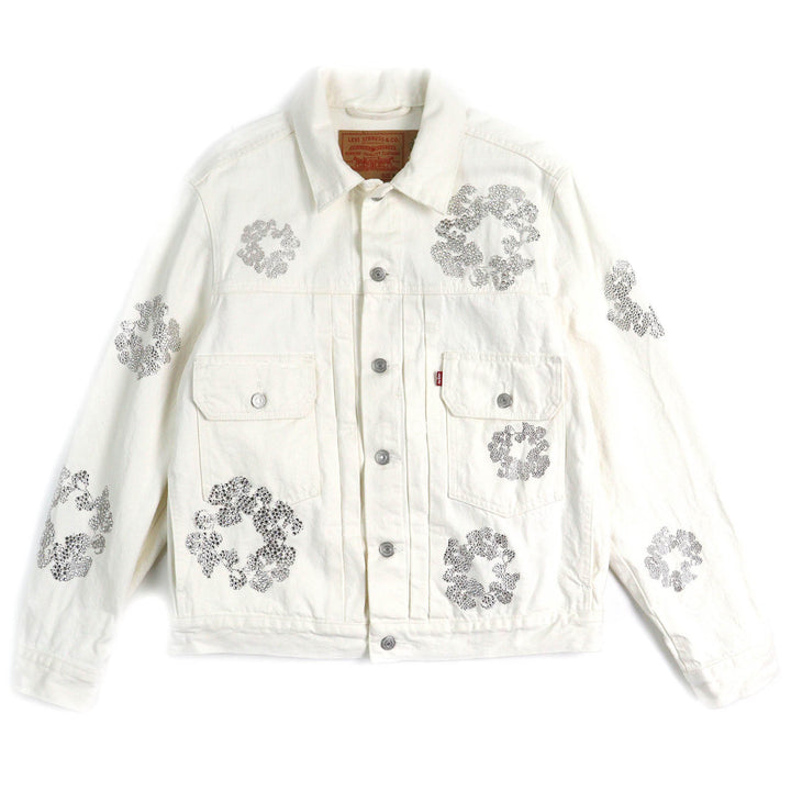 Discounted Great LEVI S DENIM TEARS Denim Jacket TYPE2 BUSTDOWN JACKET Swarovski off white mens M