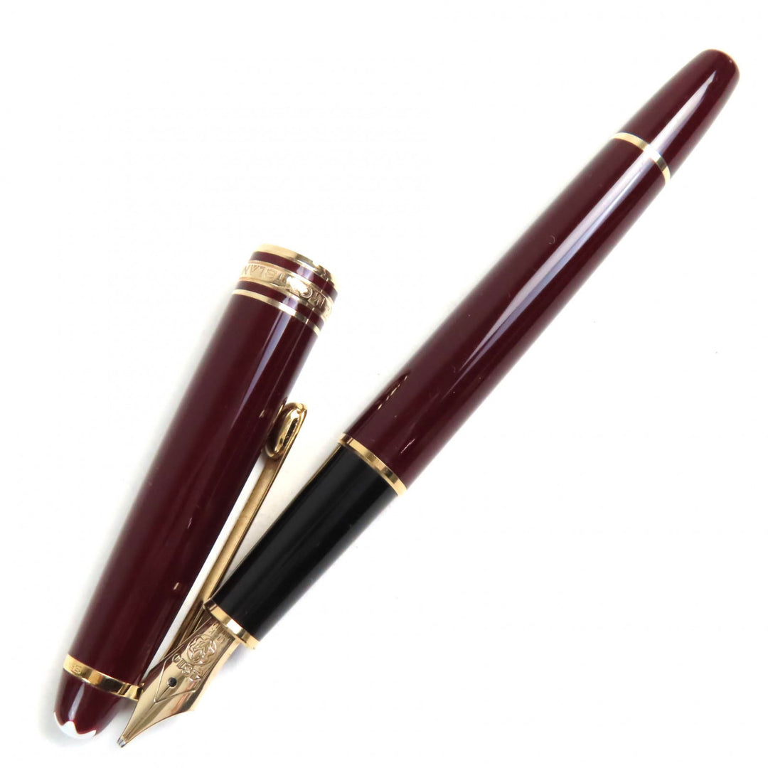 Very Good MONTBLANC fountain pen Meisterstck Classic white star Bordeaux gold