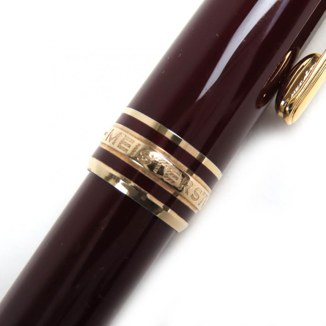 Very Good MONTBLANC fountain pen Meisterstck Classic white star Bordeaux gold