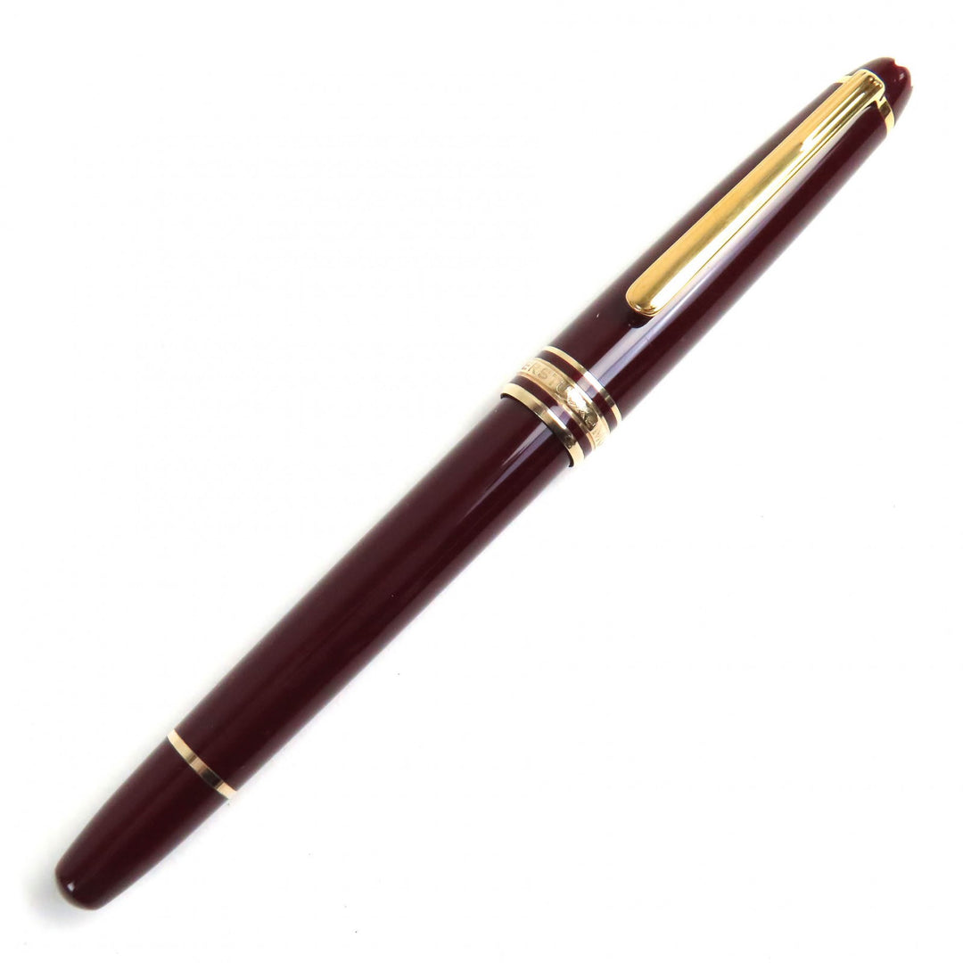 Very Good MONTBLANC fountain pen Meisterstck Classic white star Bordeaux gold