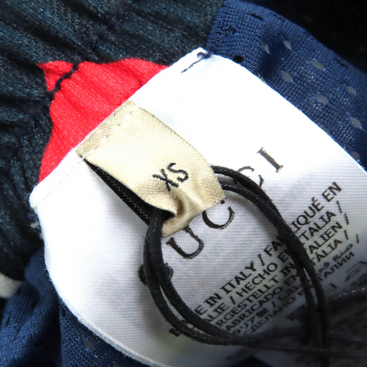 Pristine GUCCI Shorts All-over pattern shorts Navy white red polyester mens XS