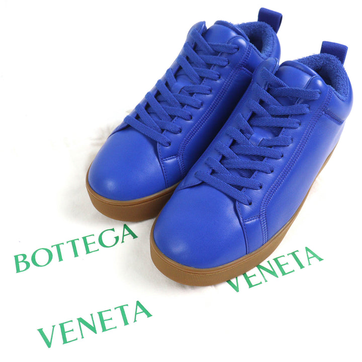 Pristine BOTTEGAVENETA Low cut sneakers QUILT blue leather mens 40 651427