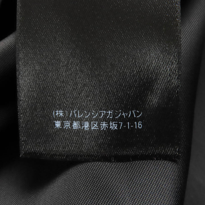 BALENCIAGA coat SHIFTED COAT Charcoal gray black cashmere mens 46 595272