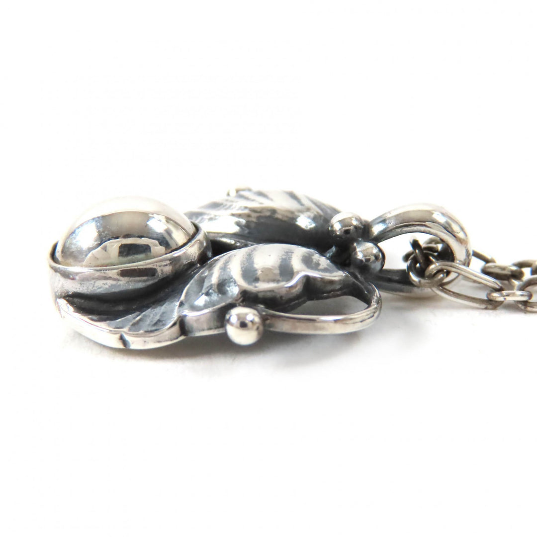 Great Georg Jensen Necklace ear pendant Silver SV925 Women 1994