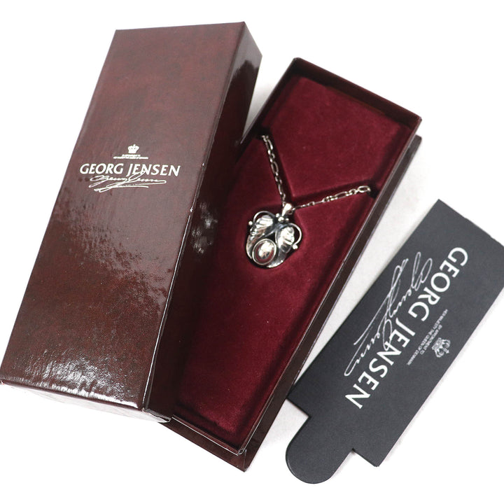 Great Georg Jensen Necklace ear pendant Silver SV925 Women 1994