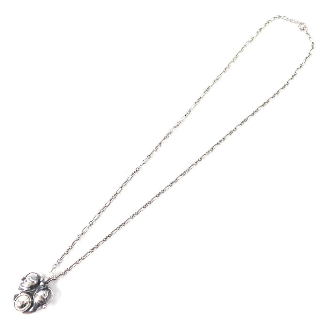 Great Georg Jensen Necklace ear pendant Silver SV925 Women 1994
