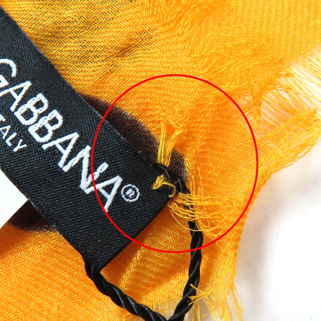 Pristine DOLCE&GABBANA Stall Black tag mini fringe shawl multicolor Modal