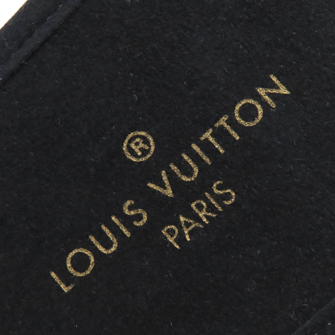 Excellent LOUIS VUITTON Other shoes Logo Embroidered Satin Slippers Room Shoes