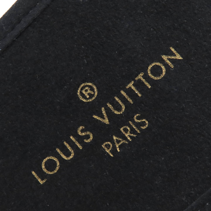Excellent LOUIS VUITTON Other shoes Logo Embroidered Satin Slippers Room Shoes