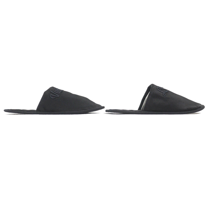 Excellent LOUIS VUITTON Other shoes Logo Embroidered Satin Slippers Room Shoes