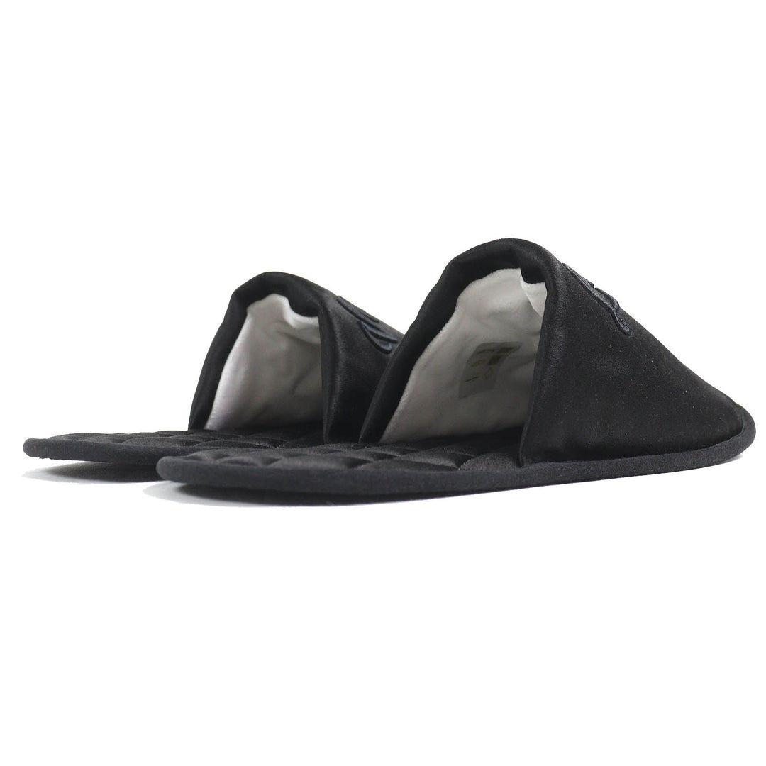 Excellent LOUIS VUITTON Other shoes Logo Embroidered Satin Slippers Room Shoes