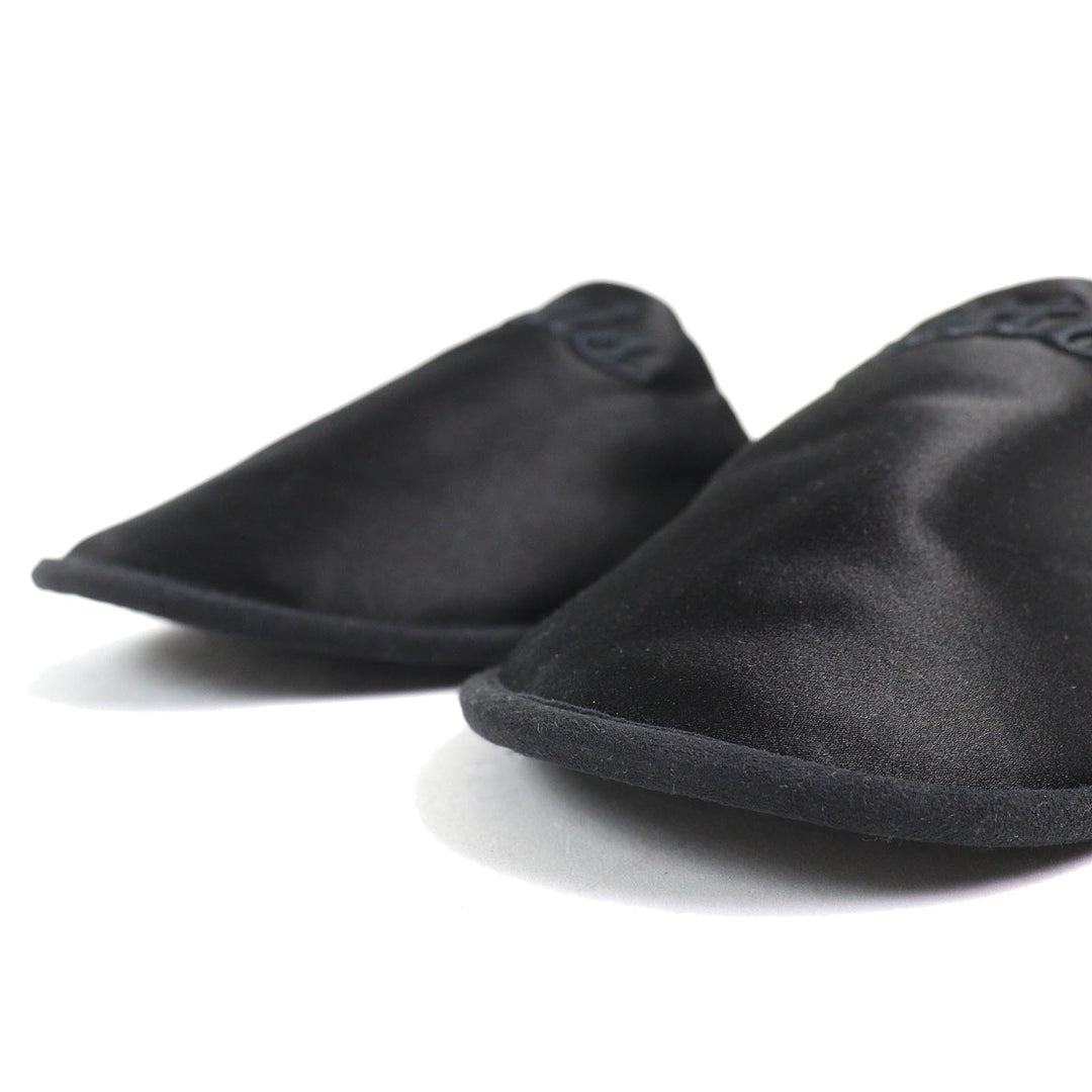 Excellent LOUIS VUITTON Other shoes Logo Embroidered Satin Slippers Room Shoes
