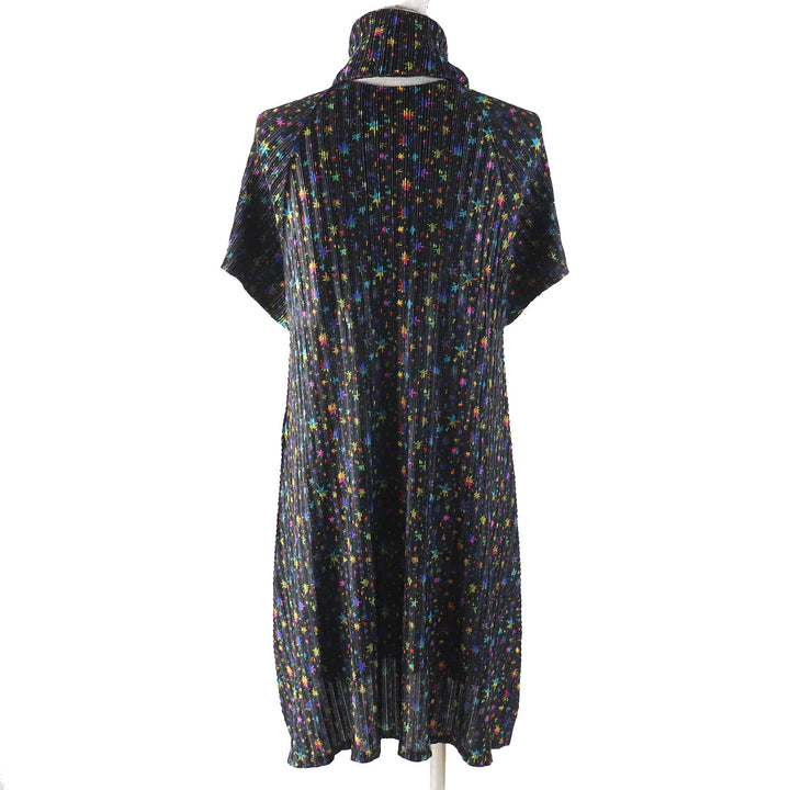 Excellent PLEATS PLEASE one piece Star pattern, all-over print, with snood