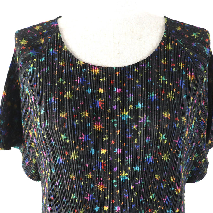 Excellent PLEATS PLEASE one piece Star pattern, all-over print, with snood