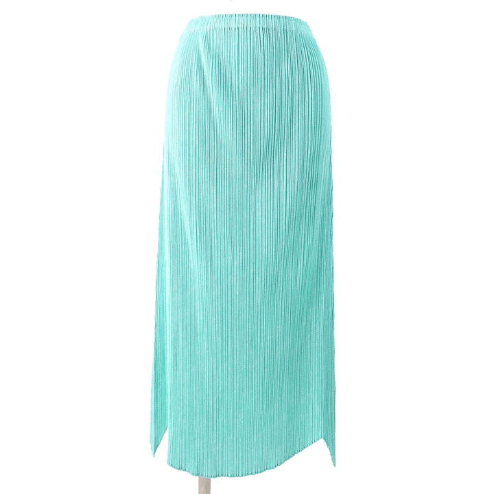 Excellent PLEATS PLEASE skirt Hem design: Long Light green polyester Women 4