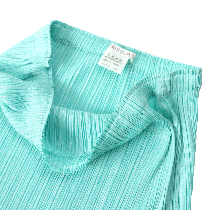 Excellent PLEATS PLEASE skirt Hem design: Long Light green polyester Women 4