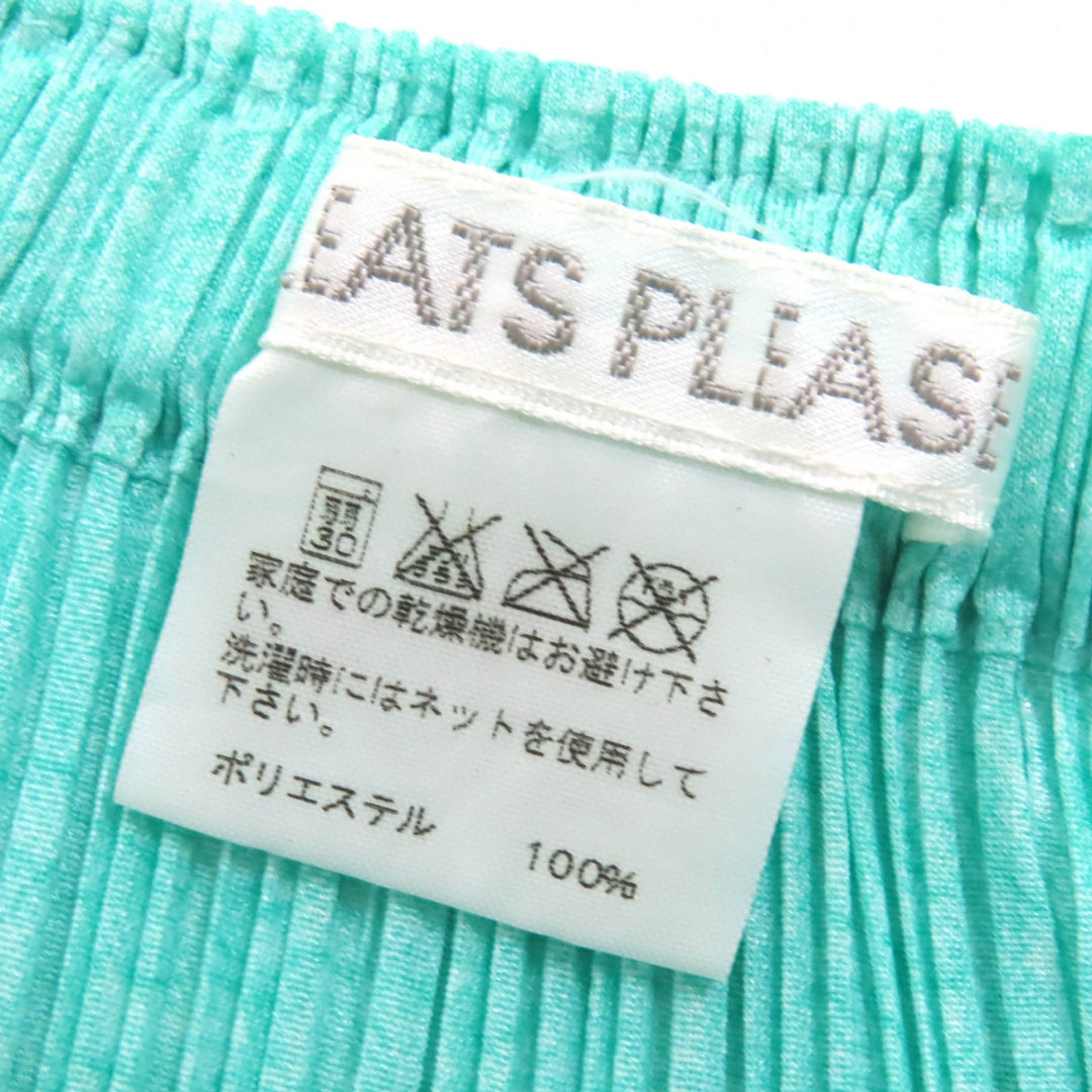 Excellent PLEATS PLEASE skirt Hem design: Long Light green polyester Women 4