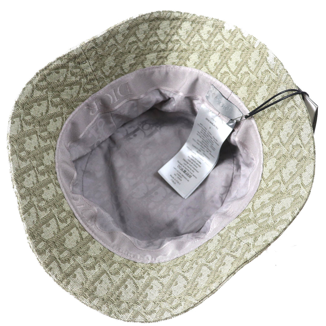 Great DIOR hat Oblique all-over print jacquard bucket hat mens S 293C906J5763
