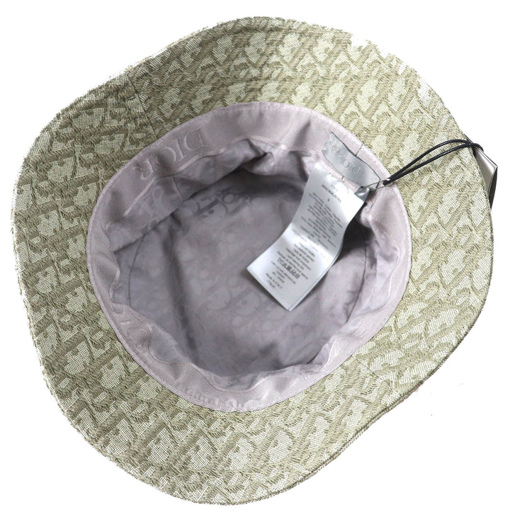 Great DIOR hat Oblique all-over print jacquard bucket hat mens S 293C906J5763
