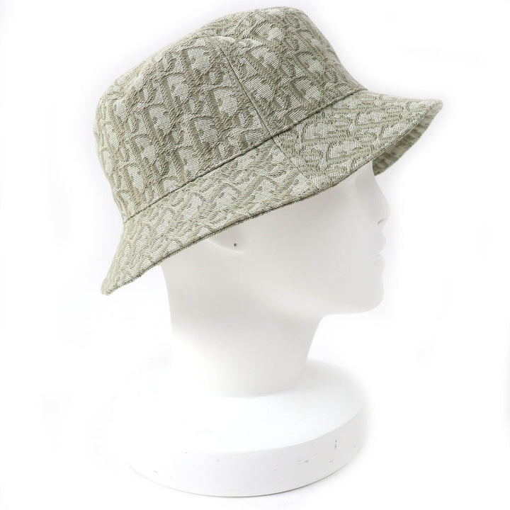 Great DIOR hat Oblique all-over print jacquard bucket hat mens S 293C906J5763