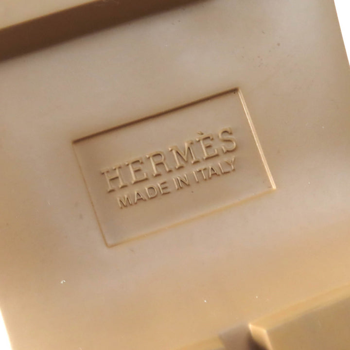 Great HERMES short boots fresh Logo Patch Leather Lace-Up Women 36