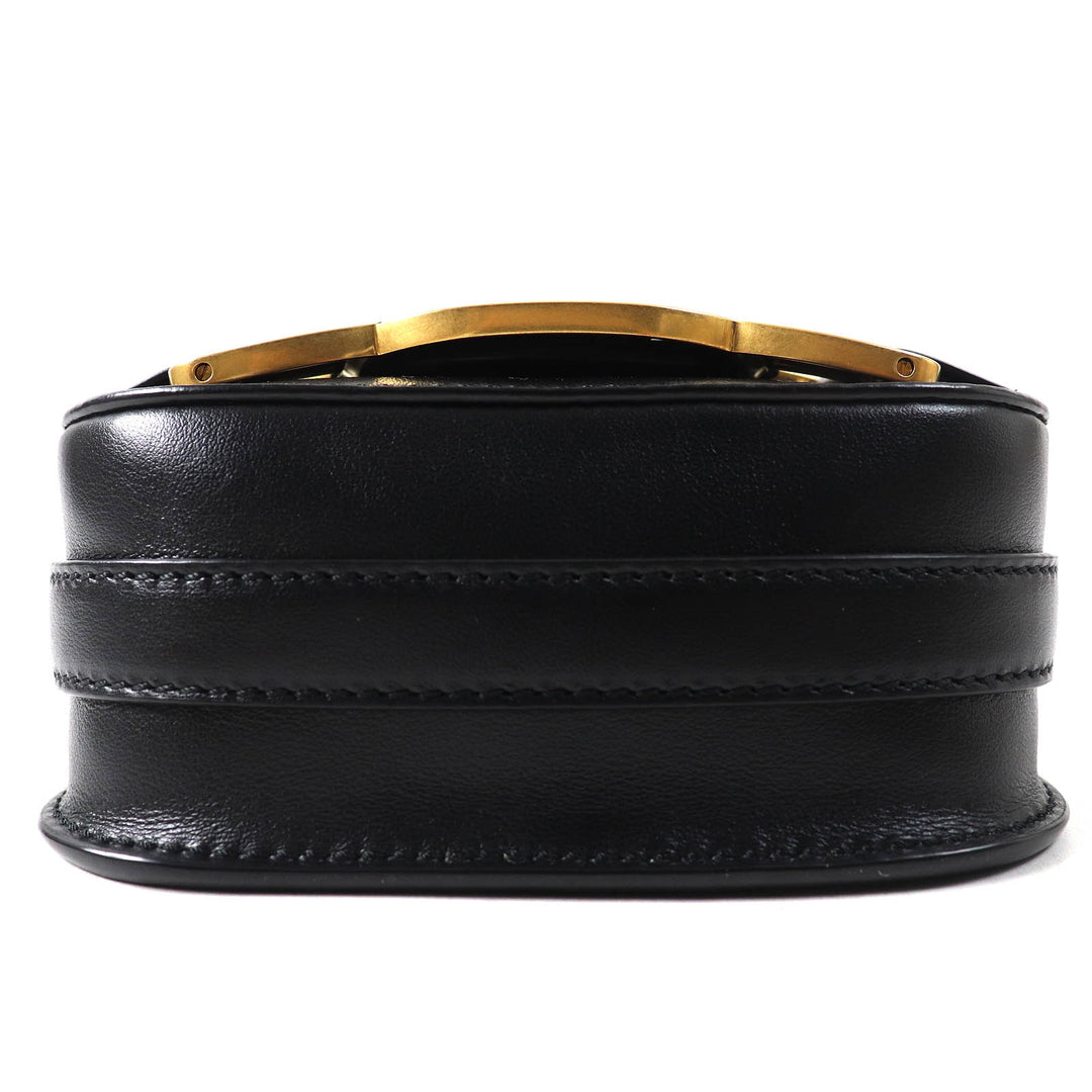 TOD’S Shoulder Bag Cross body KATE Mini logo embossed black×Gold leather