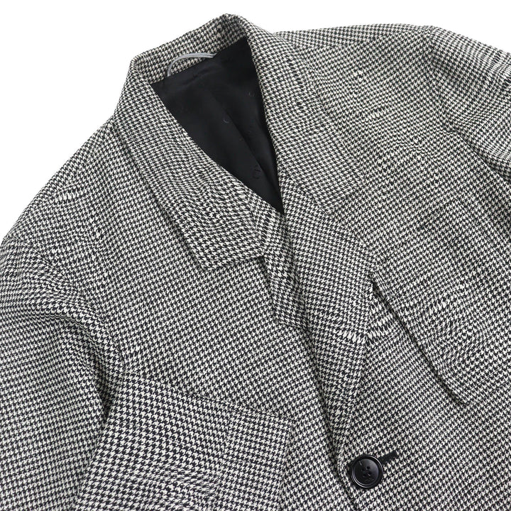 DIOR coat CD logo belt with houndstooth pattern long wool mens 44 933C307A4602