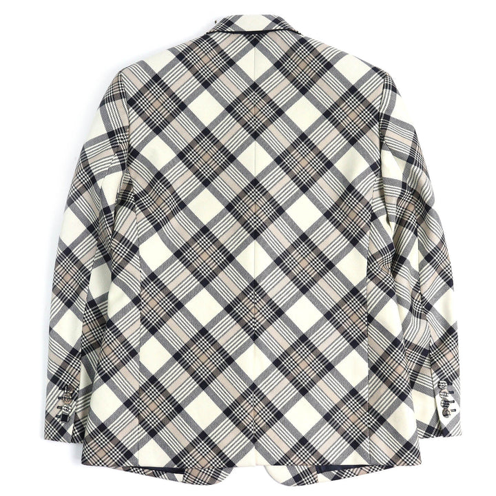 Excellent DIOR tailored jacket Check Pattern Peak Lapel Single mens 50 293C284A5572