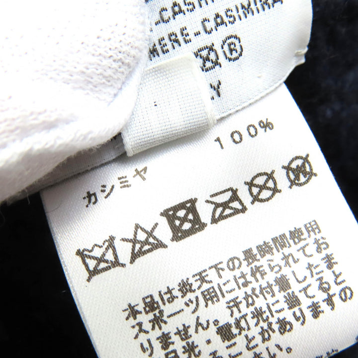 Excellent HERMES Knit cap Chaine d'Ancre KnitGloves, Knit Cap, Knit Hat Navy cashmere mens
