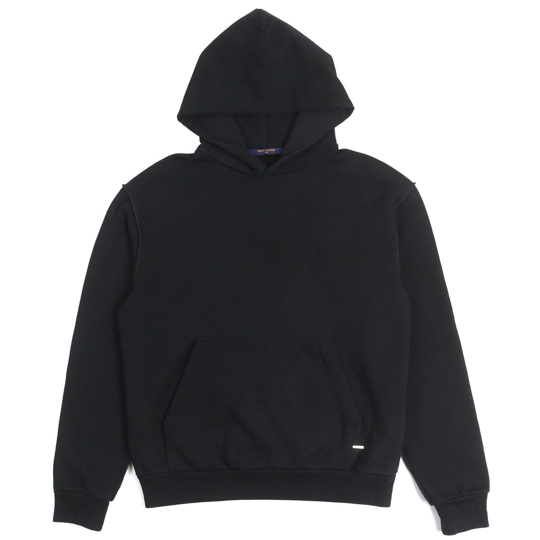 Great LOUIS VUITTON Parker Staples Edition Logo Pullover Hoodie black cotton Men S