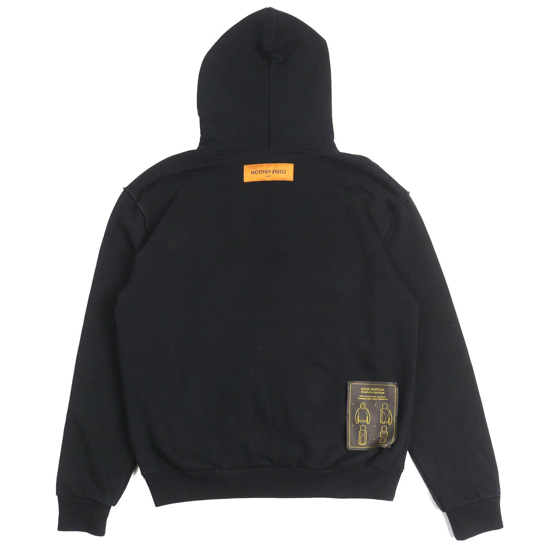 Great LOUIS VUITTON Parker Staples Edition Logo Pullover Hoodie black Men S