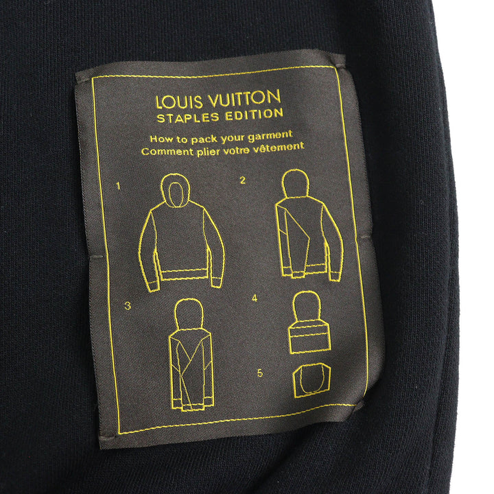 Great LOUIS VUITTON Parker Staples Edition Logo Pullover Hoodie black Men S