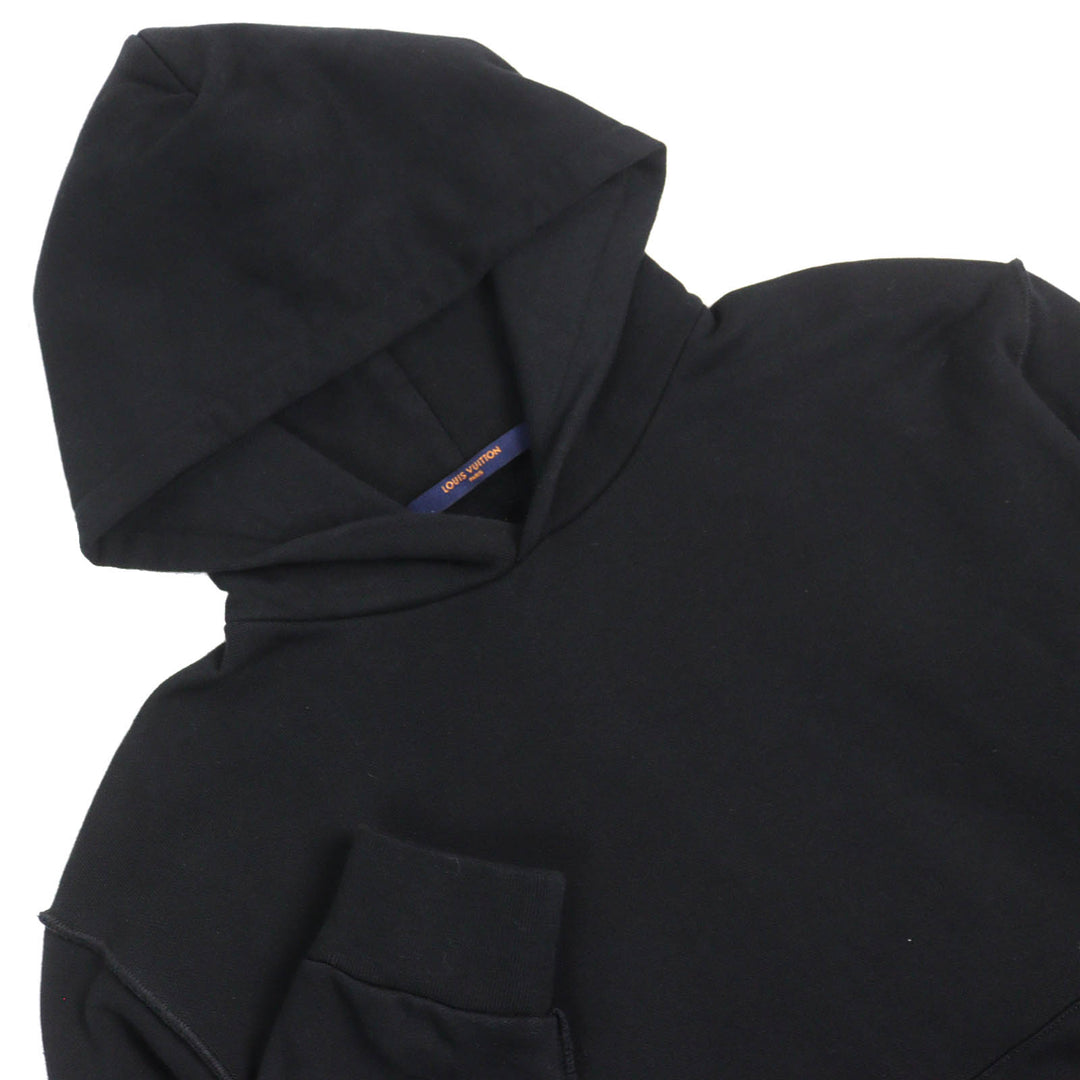 Great LOUIS VUITTON Parker Staples Edition Logo Pullover Hoodie black cotton Men S