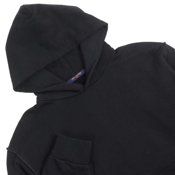 Great LOUIS VUITTON Parker Staples Edition Logo Pullover Hoodie black Men S