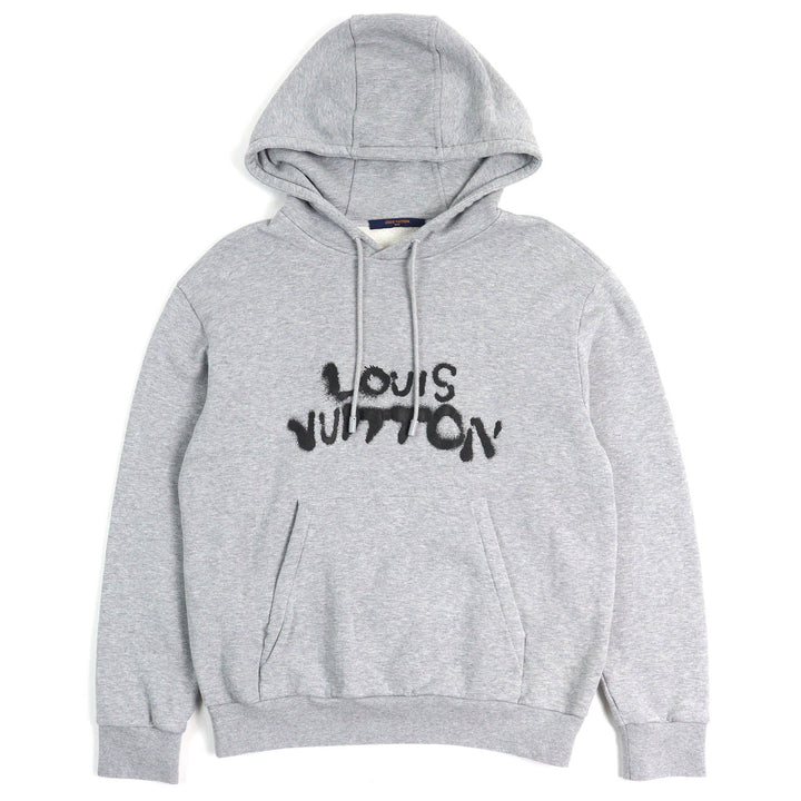 Great LOUIS VUITTON Parker Neon Working Man Logo pullover hoodie gray cotton Men S