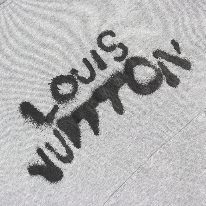 Great LOUIS VUITTON Parker Neon Working Man Logo pullover hoodie gray cotton Men S